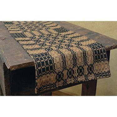 Black/Mustard Woven Long Runner - The Fox Decor